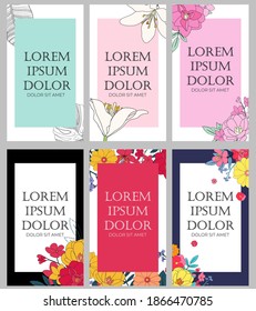 Summer Abstract stories  banner collection set background can be use for landing page, website, mobile app, web design. Vector Illustration.
