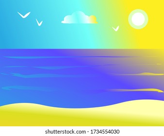 

Summer abstract sunny beach. Vector EPS10.