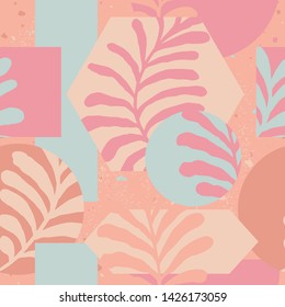 summer abstract tropical pattern seamless vector illustration. good for instagram backgrounds, wallpaper, textile and fashion design, invitations and party backgrounds.
