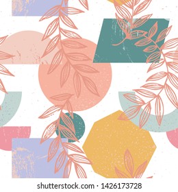 summer abstract tropical pattern seamless vector illustration. good for instagram backgrounds, wallpaper, textile and fashion design, invitations and party backgrounds.