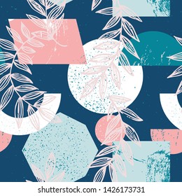 summer abstract tropical pattern seamless vector illustration. good for instagram backgrounds, wallpaper, textile and fashion design, invitations and party backgrounds.