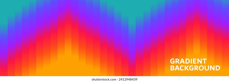 Summer abstract vector background in bright rich colors with gradients. Summer background, wallpaper, cover, poster