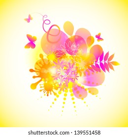 Summer abstraction with butterfly