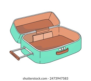 A summer accessory for vacations and travel. Vector on a separate white background. Beach style, sea accessories, vacation kit. Logo, symbol, sticker.