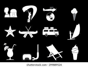 Summer activities and symbols