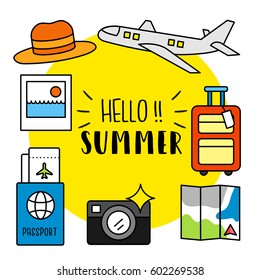 Summer Activities Vector Illustration