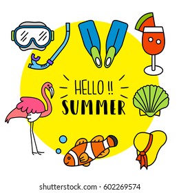 Summer Activities Vector Illustration