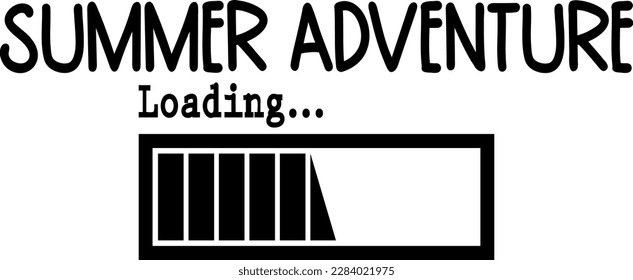 Summer adventure loading t-shirt design