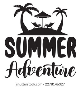 Archivo vector de diseño de camisetas de verano Adventure