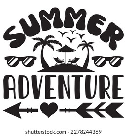 Summer Adventure T-shirt Design Vector File