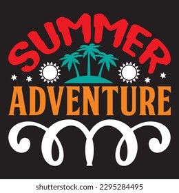 Summer Adventure T-shirt Design Vector File