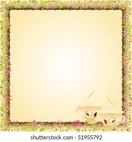 Summer afternoon tea time party invitation card
