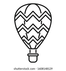 Summer air balloon icon. Outline summer air balloon vector icon for web design isolated on white background