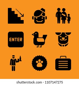 summer, air, image and male icon set. Vector illustration for web and design.