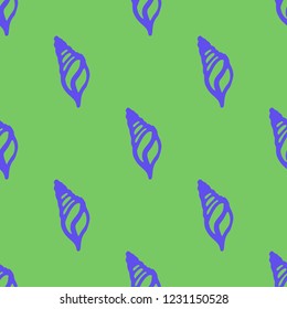 Summer amazing multicolor sea shell abstract seamless background.