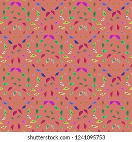 Summer amazing multicolor sea shell abstract seamless background.