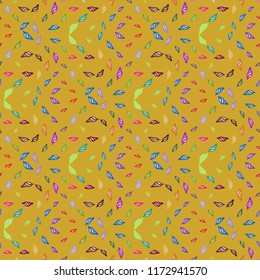 Summer amazing multicolored sea shell abstract seamless background.