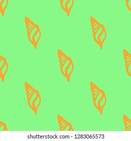 Summer amazing multicolored sea shell abstract seamless background.