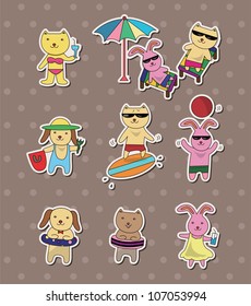 summer animal stickers