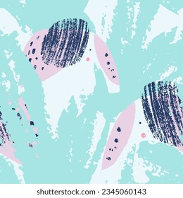 Sommertiere tropische Blätter nahtlose Muster. Handgezeichneter afrikanischer Ausdruck. Strandurlaub Hintergrund Design, Savanne Textil. Exotische Tapete aus Elefanten und Nilpferden, Safari-Motiv aus Babybekleidung