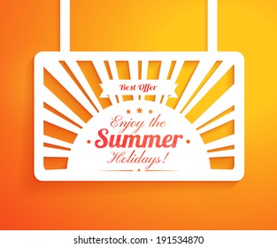 Summer applique background. Vector illustration