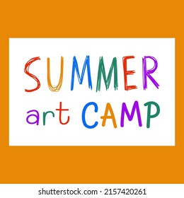 Summer Art Camp Scribble Logo