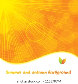 Summer or autumn orange background