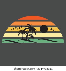 Summer Awesome T-shirt Vector Design 