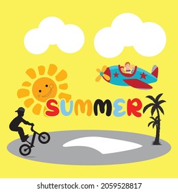 summer baby t-shirt kid t-shirt beautiful vector