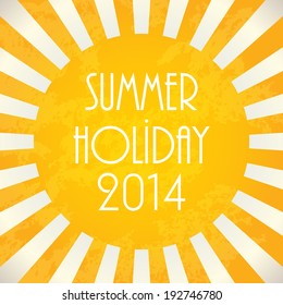 Summer background - 2014, vector illustration, EPS10