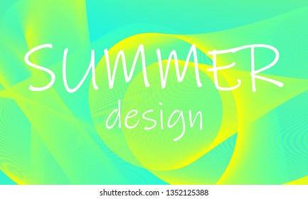 Summer background abstract. Flow shapes design. Soundwave music background.