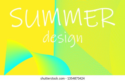Summer background abstract. Flow shapes design. Soundwave music background.