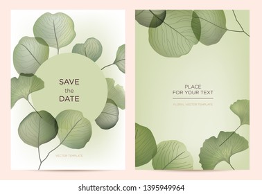 Fondo de verano con hojas verdes abstractas. Concepto de diseño para la invitación, tienda, salón de belleza, spa. Ilustración del vector