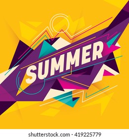 Summer background with abstraction. Vector illustration.