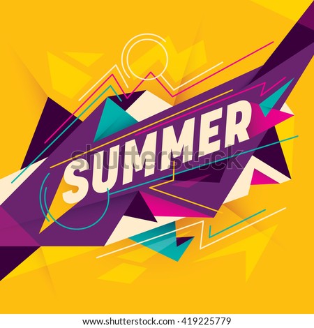 Summer background with abstraction. Vector illustration.