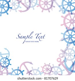 summer background with anchor