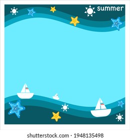 Summer background. Assembly of advertisement, banner.