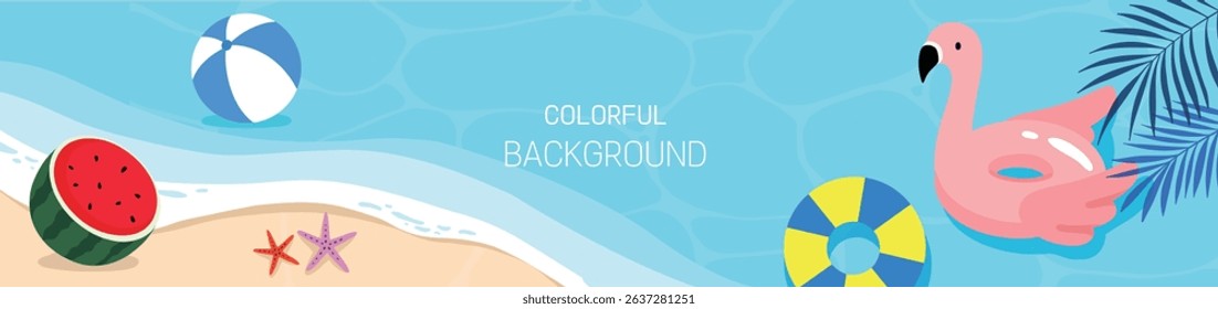 Summer background, summer banner, abstract background