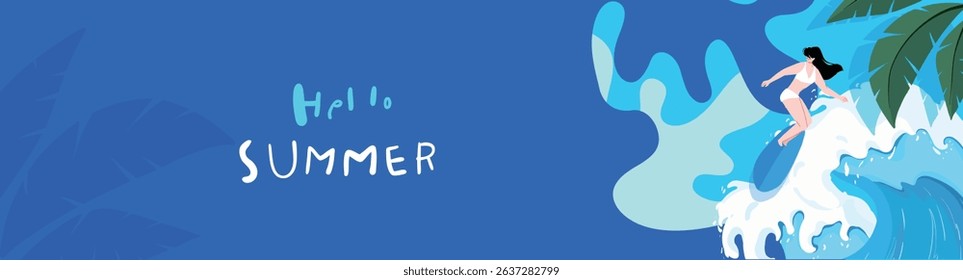 Summer background, summer banner, abstract background