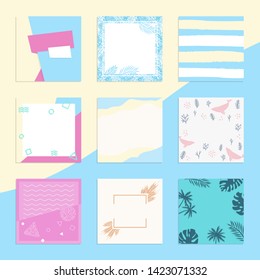 Summer Background Banner Concept Template Pack Set