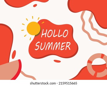 Sommerhintergrund. Bannerdesign. Grußkarte. Sommerverkauf. Vektorgrafik