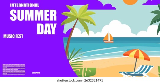 summer background for banner, poster, template design, etc