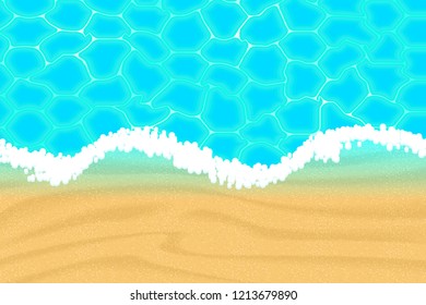 Summer background with beach sand and sea.