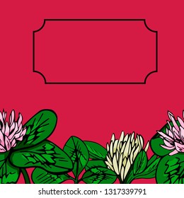 Summer background. Beautiful clover seamless pattern, great design for any purposes. Nature background. For banner, business card, poster or textile
