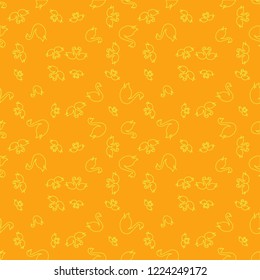 Summer background bird swan multicolor geometric pattern seamless.