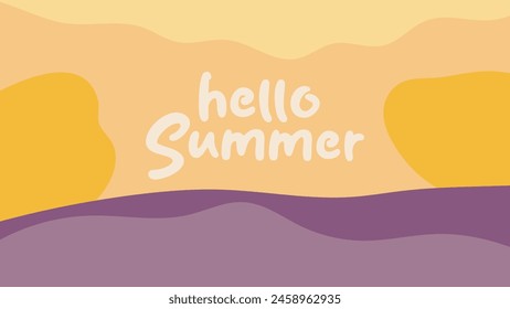 SUMMER BACKGROUND BRIGHT ABSTRACT HANDDRAWN SHAPE FLAT PASTEL COLORFUL DESIGN VECTOR. GODD FOR FLYER, BANNERS, PRINT, WEBSITE, WALLPAPER, COVER DESIGN, GREETING CARD