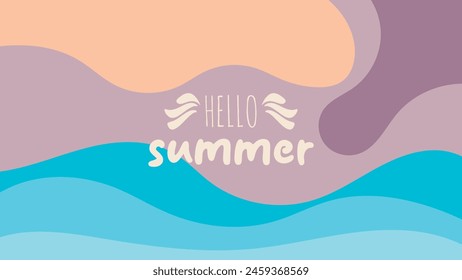 SUMMER BACKGROUND BRIGHT ABSTRACT HANDDRAWN SHAPE FLAT PASTEL COLORFUL DESIGN VECTOR. GODD FOR FLYER, BANNERS, PRINT, WEBSITE, WALLPAPER, COVER DESIGN, GREETING CARD