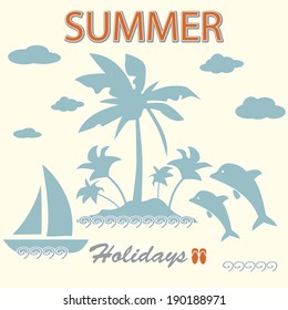 Summer background. Card
