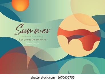 summer background card graphic banner