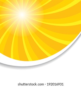 Summer background with a circle. Abstract summer illustrations bor brochure or flyer.